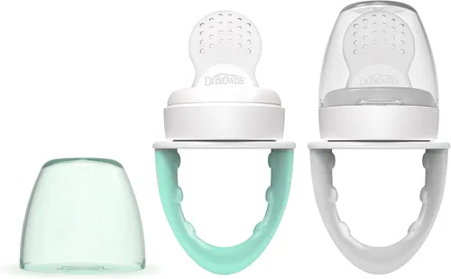 Vista 10 de Dr. Brown's Fresh First - Comedero de silicona, rosa y gris, 2
