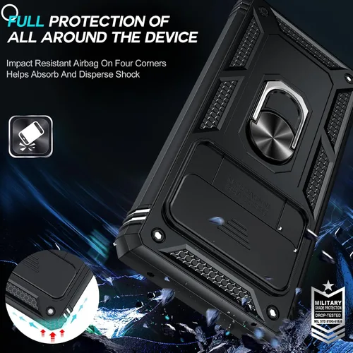 Vista 6 de LeYi Funda para Google Pixel 6: Funda para teléfono para Pixel 6 con cubierta deslizante para cámara + [2 paquetes] Protector de pantalla de vidrio
