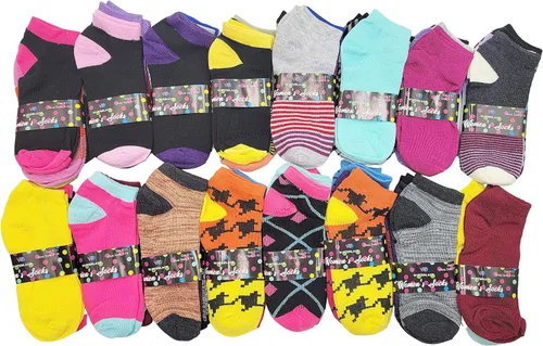 Vista 6 de 96 pares de calcetines tobilleros a granel para hombres y mujeres, paquete al por mayor de poliéster ligero y cómodo de corte bajo