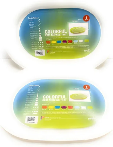 Vista 10 de Mintra Home - Platos reutilizables para servir (azul, cuadrado, 2 unidades (14 pulgadas)