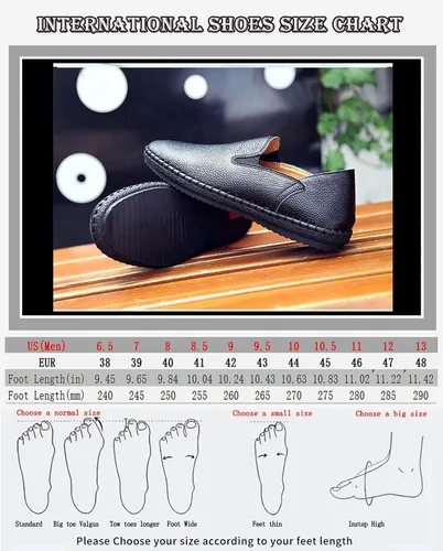 Vista 6 de mitvr Mocasines casuales de cuero para hombre, zapatos suaves para caminar