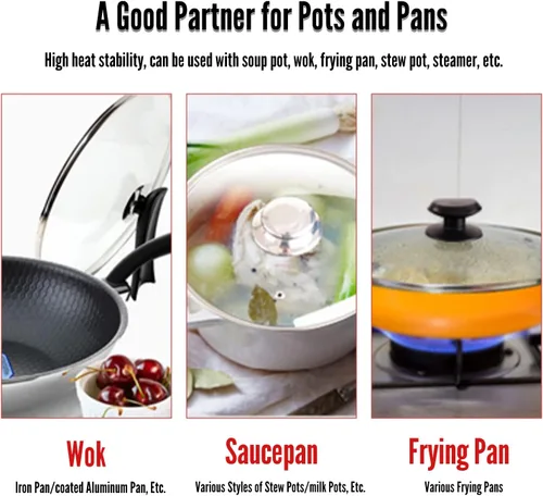 Vista 6 de Perillas universales para tapa de olla, pomo de repuesto de plástico para utensilios de cocina, 2