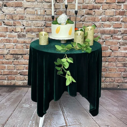 Vista 7 de Mantel de terciopelo, lujoso y elegante mantel rectangular de 54 pulgadas en hermoso color negro para bodas, fiestas, baby showers y eventos