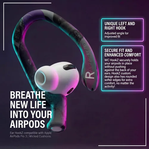 Vista 3 de WC HookZ Pro 3 - Ganchos ajustables para AirPods Pro 3