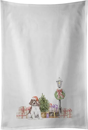 Vista 29 de Caroline's Treasures CK8100WTKT - Juego de 2 toallas de cocina con diseño de bulldog francés con diseño de país de las maravillas navideñas