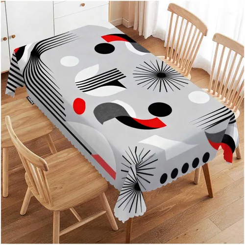 Vista 31 de Swono Mantel rectangular de Halloween de 52 x 70 pulgadas, diseño de araña negra de terror en telaraña, luna, resistente para mesas rectangulares