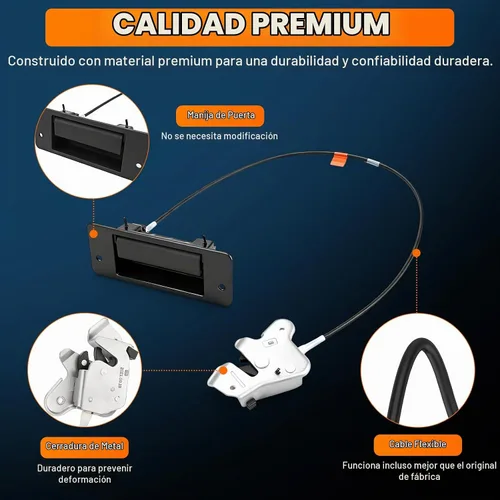 Vista 3 de Yinlowa - Pestillo de puerta inferior para Ford E150 E250 E350 E450, 6C2Z-15264A01-AA Puerta de carga con bisagras al 40% del lado del pasajero