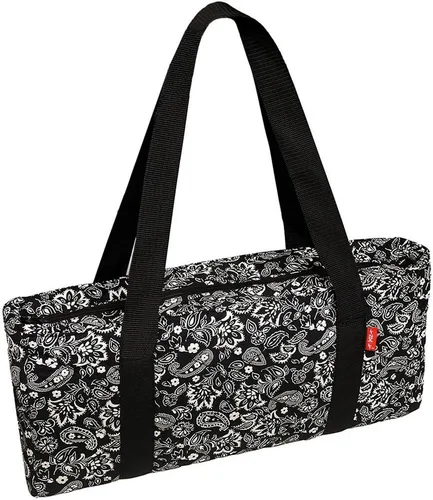 Vista 2 de Linda Li ¡NUEVO! - Bolso Mahjong vacío - Bolsa suave de cachemira negra