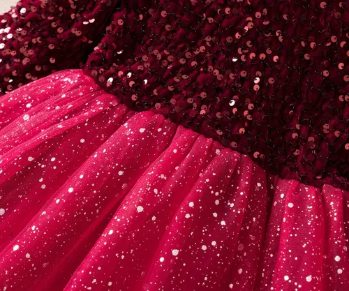 Vista 5 de TTYAOVO - Vestido de manga larga para cumpleaños, con falda tutú, para niñas pequeñas
