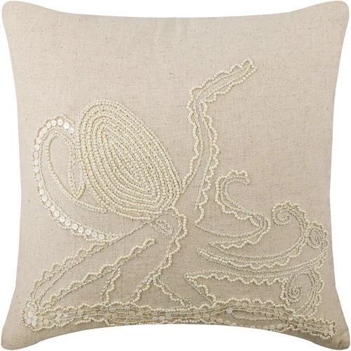 Vista 35 de The HomeCentric Fundas de almohada decorativas beige de 12 x 12 pulgadas (11.8 x 11.8 in), encaje de yute y almohadas marroquíes para sofá