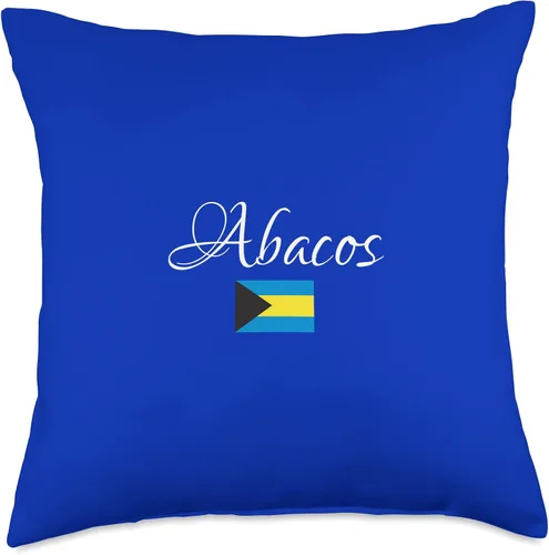 Vista 4 de Abacos, National Flag of the Bahamas Throw Pillow