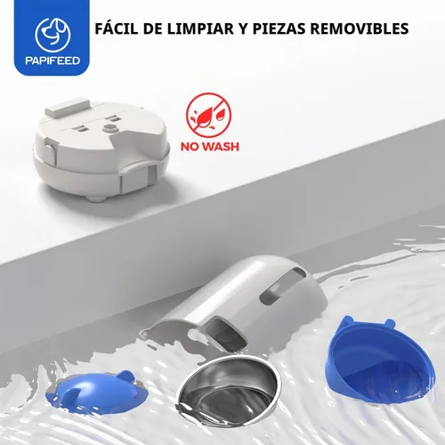 Vista 6 de PAPIFEED Comedero Automático para Gatos, Dispensador de Comida para Gatos WiFi de 2.4G con Control de Aplicación, Comedero Automático para Mascotas