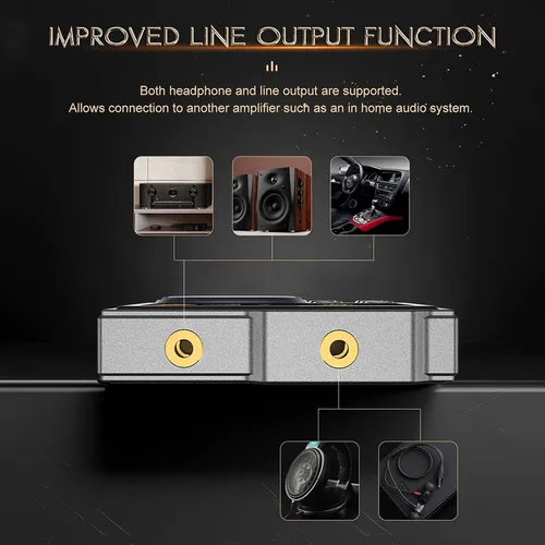 Vista 8 de Reproductor de MP3 de alta fidelidad de 16 GB con Bluetooth, reproductor de audio digital Pantalla HD de 2.4 pulgadas Reproductor de música sin