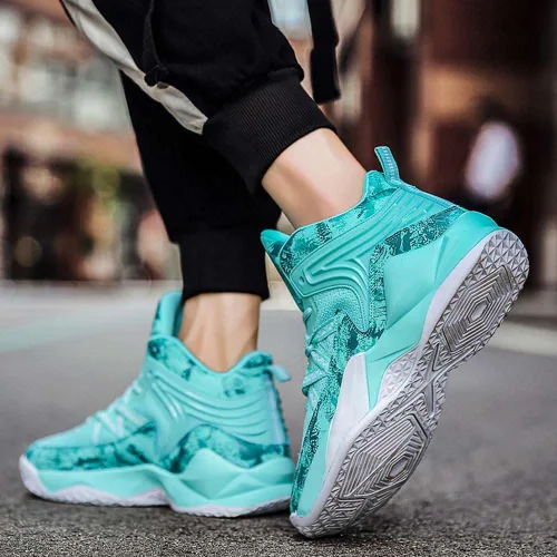 Vista 3 de Unisex's High Top Lightweight Fly-Weaving Running Jogging Sneakers Sports Tennis Basketball Shoes