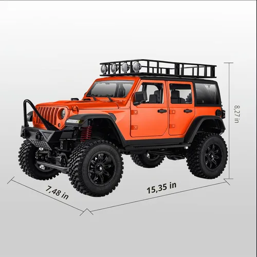 Vista 7 de ARRIS MN128 1/12 RC Rock Crawler 4WD Off-Road Jeep RTR Truck Negro