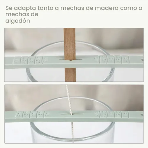 Vista 7 de BOOWAN NICOLE Herramienta universal de centrado de mecha para fabricación de velas, centro y establece mechas en 1 segundo, soporte de mecha