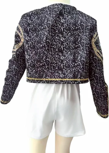 Vista 2 de Binbo Kpop Golden Costume Kids, Girls Halloween Cosplay Outfit