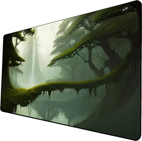 Vista 29 de Tapete de juego de cartas coleccionables AI Painting – Tapete de juego MTG con zonas, 24 x 14 pulgadas, tapete de juego MTG de alta calidad – El
