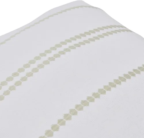 Vista 4 de Creative Co-Op Funda de almohada de algodón bordada cuadrada de 20 pulgadas