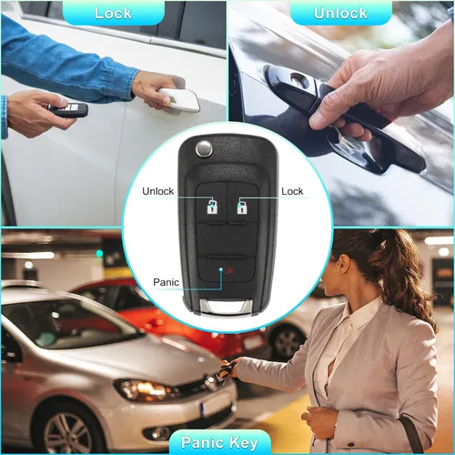 Vista 3 de X AUTOHAUX 2 unids 315MHz OHT01060512 Reemplazo inteligente de proximidad Inserto de proximidad sin llave llavero remoto para Chevy Equinox