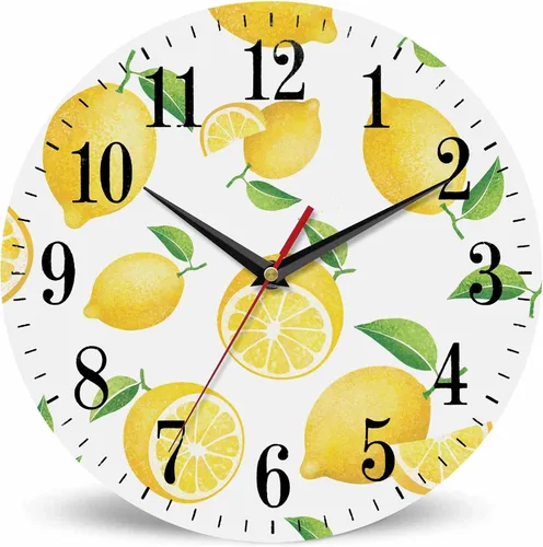 Vista 18 de Mxocom Reloj de pared de cocodrilo verde de dibujos animados con dientes, lindo estilo divertido de 10 pulgadas, silencioso, sin tictac, funciona