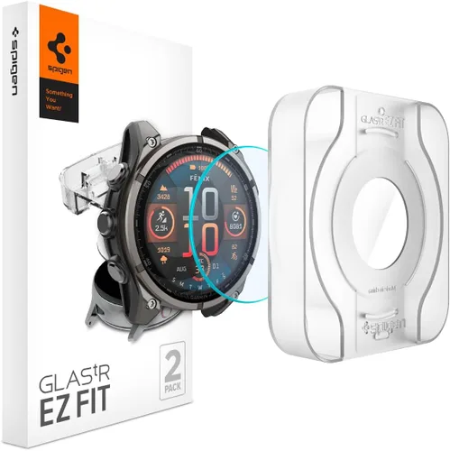 Vista 8 de Spigen GlasTR EZ FIT - Protector de pantalla para Garmin Fenix 8, 8 Pro