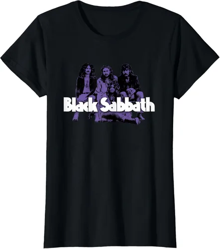 Vista 6 de Camiseta oficial de Black Sabbath Purple Photo, Negro