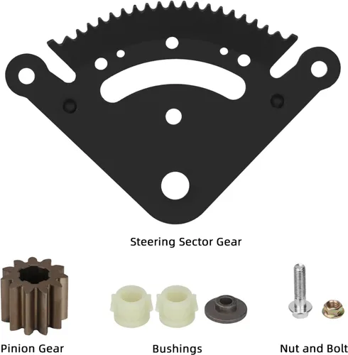 Vista 5 de Kit de engranaje del sector de dirección de 19 dientes compatible con cortacésped John Deere modelos D100 D105 D110 D120 D125 D130 D140 D150 D160