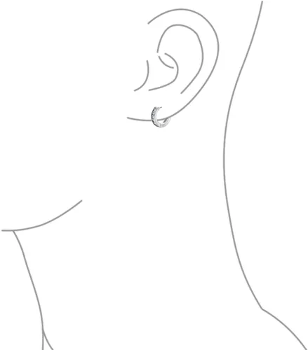 Vista 3 de Delicado pequeño canal CZ set Huggie pendientes de aro para las mujeres para adolescentes chapado en oro rosa plata esterlina más