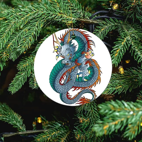 Vista 3 de Adornos de Navidad de cerámica 2023, decoraciones para árbol de Navidad para niños, amantes y amigos, adorno colgante de doble cara de 2.8 pulgadas