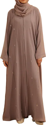 Vista 11 de Abaya elegante y moderna para mujer, ligera, fluida, suave y perfecta para cualquier ocasión