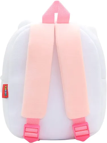 Vista 5 de Mochila escolar para niños de 2 a 4 años de edad (gato blanco)