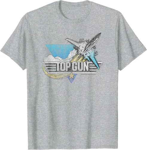 Vista 5 de Top Gun Illustrated F-14 Triangle Art Camiseta, Azul / Patchwork, S Azul Marino
