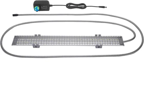 Vista 8 de HappyBird Lighting - Luz de jaula para pájaros con protector para masticar, luz LED de espectro completo para mascotas, simula el entorno natural