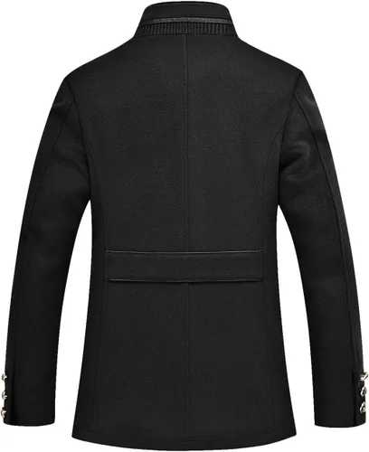 Vista 2 de Chouyatou Chaqueta para hombre con textura, abrigo de lana