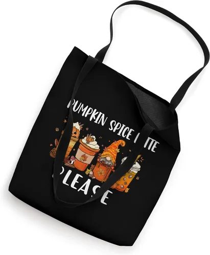 Vista 2 de Bolsa de mano con leche de calabaza para la temporada de Halloween y Navidad, Blanco, 16 pulgadas