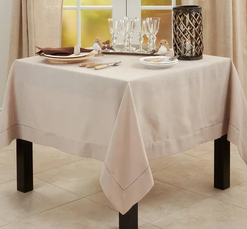Vista 41 de SARO LIFESTYLE Servilleta de cóctel con borde cosido (juego de 12), negro, 6"x6