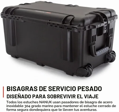 Vista 7 de Nanuk 965 Estuche rígido impermeable con ruedas - Vacío - Negro (965-0001)