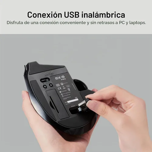 Vista 5 de ELECOM Ratón Trackball Inalámbrico, Ratón Ergonómico, Conexión para 3 Dispositivos, Con Cable (USB), Bluetooth, Ratón Track Ball, Control