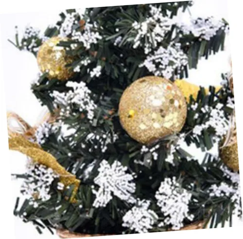 Vista 9 de DECHOUS 2 piezas de decoración de mesa, decoración de escultura, mini decoración de Navidad, cascabeles de Navidad, decoración de mesa de Navidad