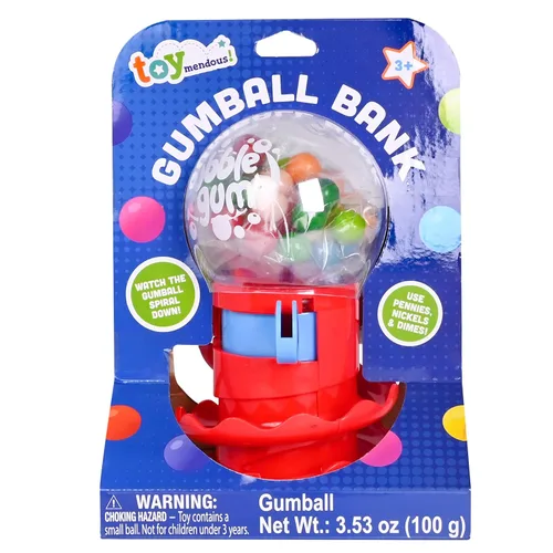 Vista 7 de Máquina de chicles Toymendous para niños con chicles - Dispensador de mini dulces de goma de mascar Alhóndiga para niños - Reciba colores rojo