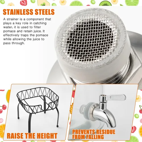 Vista 4 de Honeydak Dispensador de bebidas de vidrio de 3 galones para fiestas, dispensador de bebidas de vidrio con soporte y espita a prueba de fugas