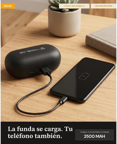 Vista 10 de TREBLAB Auriculares inalámbricos X4 con ganchos para los oídos, batería 253H, micrófono ENC, Bluetooth 5.4, funda de carga USB-C, IPX5 impermeable