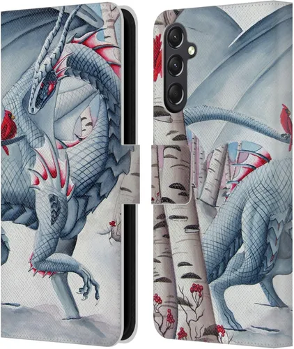 Vista 329 de Head Case Designs Officially Licensed Carla Morrow Galactic Entrancement Dragons Leather Wallet Case Compatible with Samsung Galaxy A07 4G