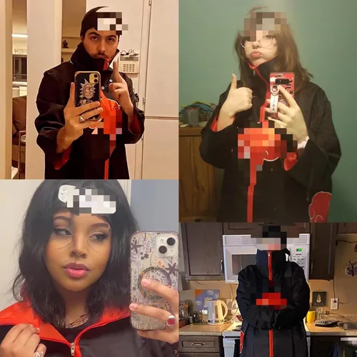 Vista 6 de Kicpot Capa de anime, unisex, disfraz de anime, disfraz de Halloween con diadema