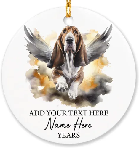 Vista 33 de Airedale Terrier - Adorno personalizado de alas de ángel para perro, regalo de pérdida de condolencias de mascotas, adorno de Navidad conmemorativo