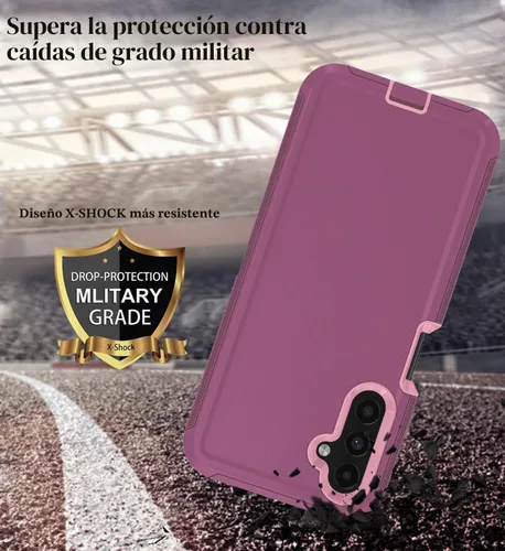 Vista 4 de ONOLA Funda compatible con Samsung Galaxy A14 5G con protector de pantalla HD, resistente a los golpes y a las caídas de servicio pesado, funda de 3