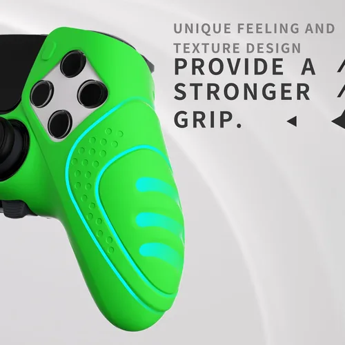 Vista 5 de PlayVital Guardian Edition Anti-Slip Ergonomic Silicone Cover Case for ps5 Edge Controller, Soft Rubber Protector Skin for ps5 Edge Wireless
