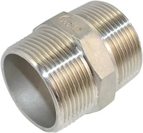 Vista 6 de Pezón hexagonal roscado macho NPT de 1/8 "x 1/8", acoplador rápido de acero inoxidable 304 (1/4")