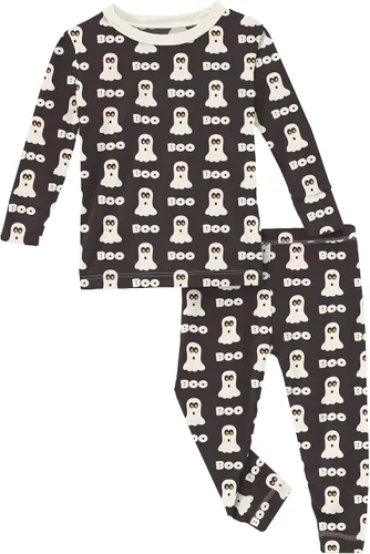 Vista 51 de KicKee Pants Conjunto de pijama de manga larga con estampado de piezas